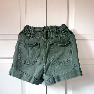 Hollister Camo Green Ultra High-Rise Mom Shorts